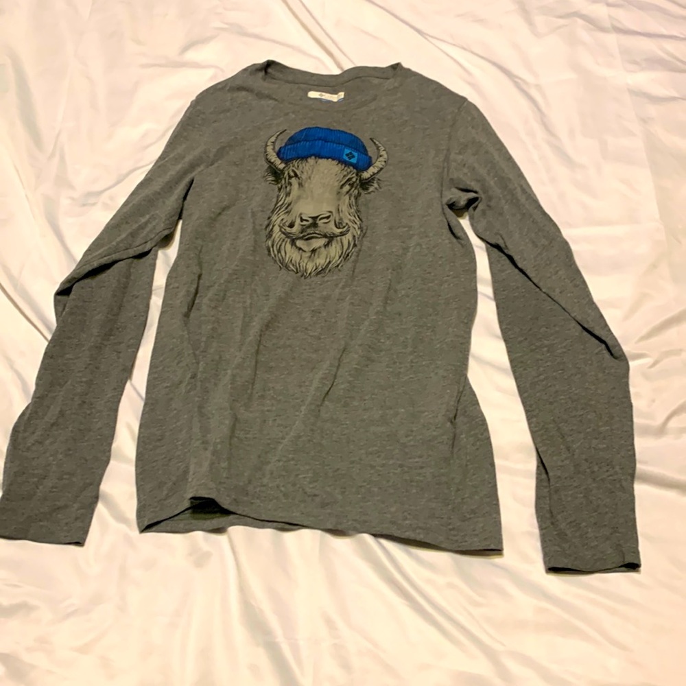 Gray Long Sleeve Tee | Boys | L(14/16) | Columbia